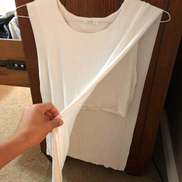 Bailey 44 Asymmetric side slit top in white - Picture 4 of 4